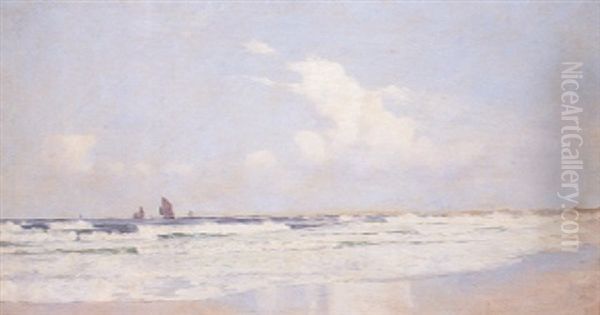 Leland Sands, Hayle Bar, Cornwall Oil Painting by Sydney Mortimer Laurence