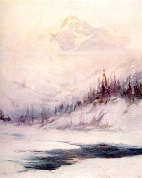 Winter Morning - Mt. Mckinley Oil Painting by Sydney Mortimer Laurence