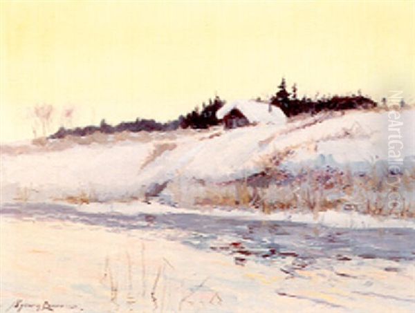 Snowy Landscape Oil Painting by Sydney Mortimer Laurence