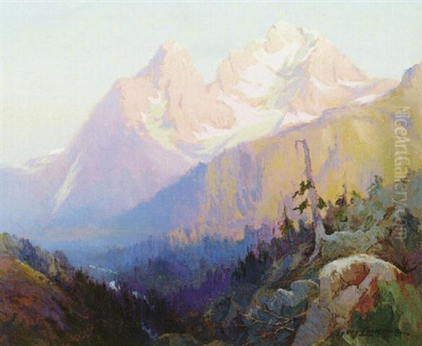 Elk's Tooth Mountain Oil Painting by Sydney Mortimer Laurence