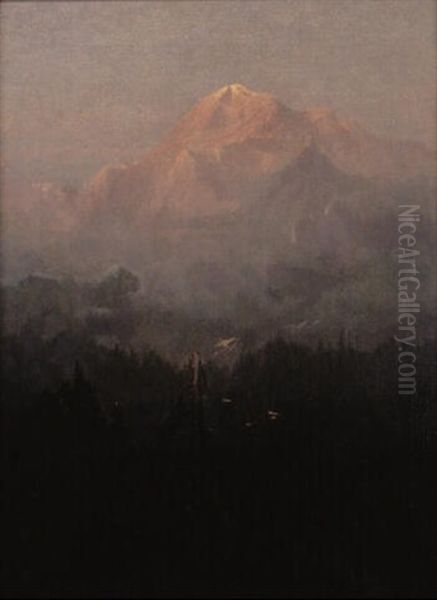 Sunset, Mt. Mckinley Oil Painting by Sydney Mortimer Laurence