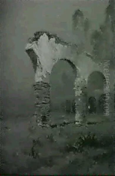 Moonlight, Mission Capistrano Oil Painting by Sydney Mortimer Laurence