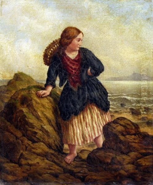 A Pair, A Whitburn And A Newhaven Fisher Girl Oil Painting by Stuart Henry Bell