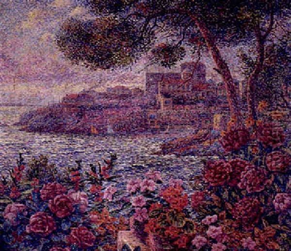 Le Jardin Fleuri Au Cap D'antibes Oil Painting by Henri Laurens