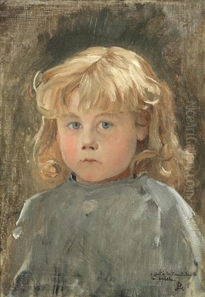 Portrait Of A Child Oil Painting by Jean Paul Laurens