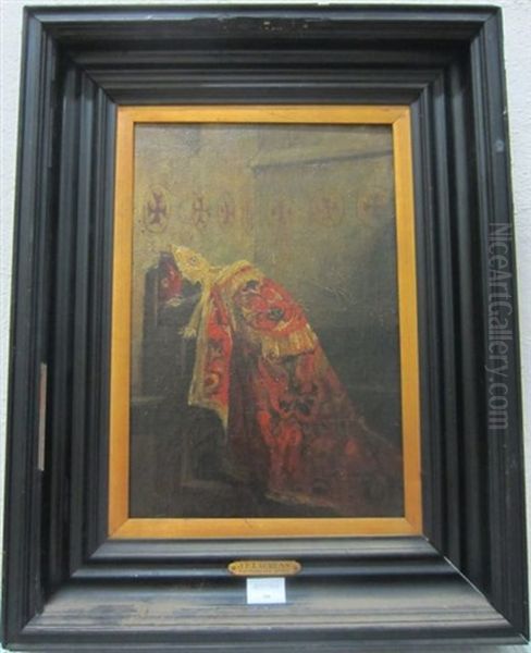 Cardinal En Priere Oil Painting by Jean Paul Laurens