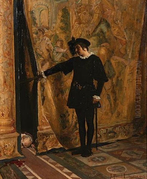 Hamlet Decouvrant Polonius Oil Painting by Jean Paul Laurens