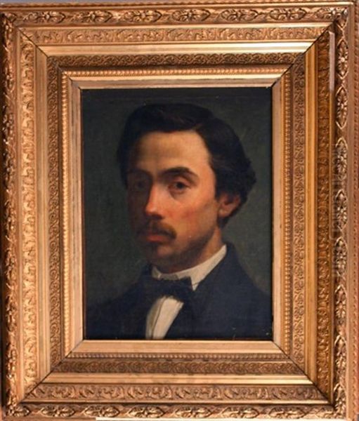 Portrait D'un Jeune Homme Oil Painting by Jean Paul Laurens