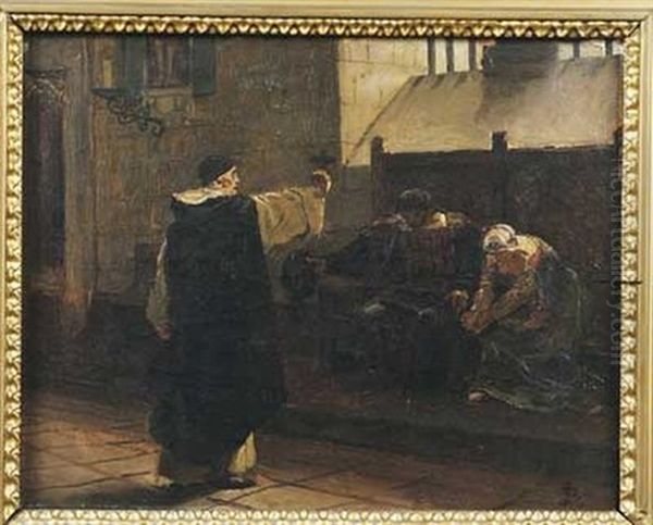 Le Grand Inquisiteur Chez Les Rois Catholiques Dits Sixte Iv Et Torquemada Oil Painting by Jean Paul Laurens