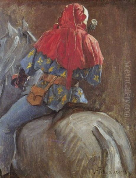 Cavalier Vu De Dos Oil Painting by Jean Paul Laurens