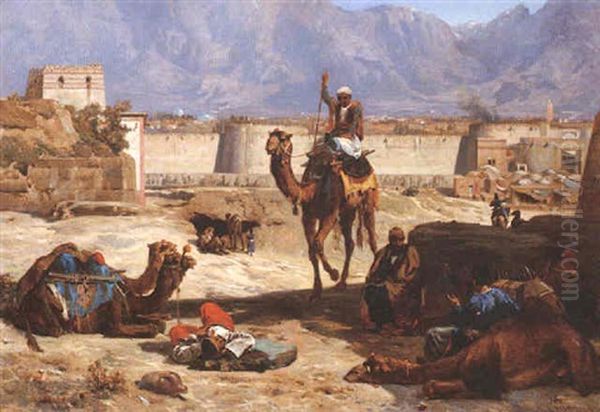 Teheran Vue Du Sud Oil Painting by Jules (Joseph Augustin) Laurens