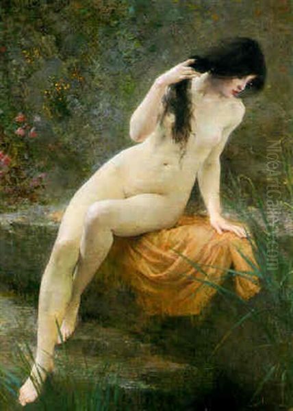 La Baigneuse Oil Painting by Jules (Joseph Augustin) Laurens