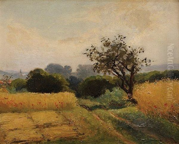 Chemin Dans Les Champs Oil Painting by Nicholas Auguste Laurens