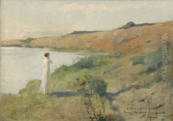 Promenade Au Bord De L'eau Oil Painting by Paul Albert Laurens