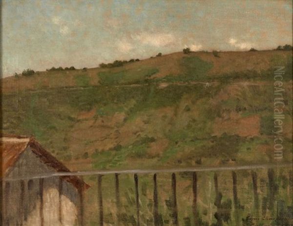 Versant De Colline Vu D'un Balcon Oil Painting by Ernest Joseph Laurent