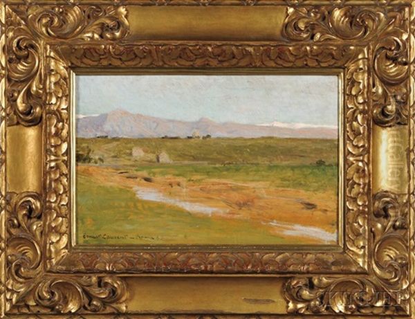 View Of The Italian Countryside Oil Painting by Ernest Joseph Laurent