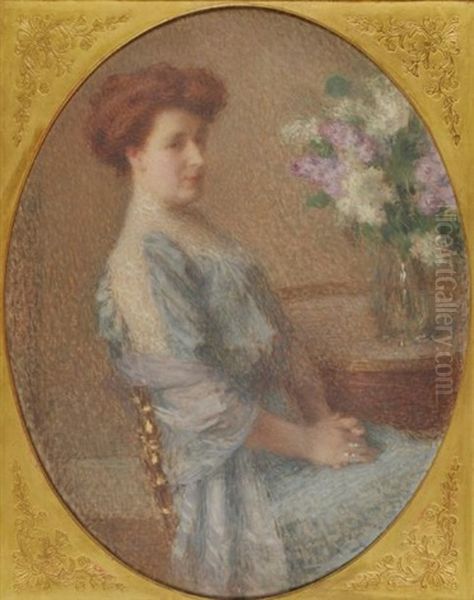 Portrait De Madame Chardon De Siroteau Oil Painting by Ernest Joseph Laurent