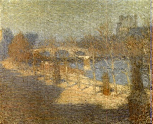 Quai De Conti Oil Painting by Ernest Joseph Laurent