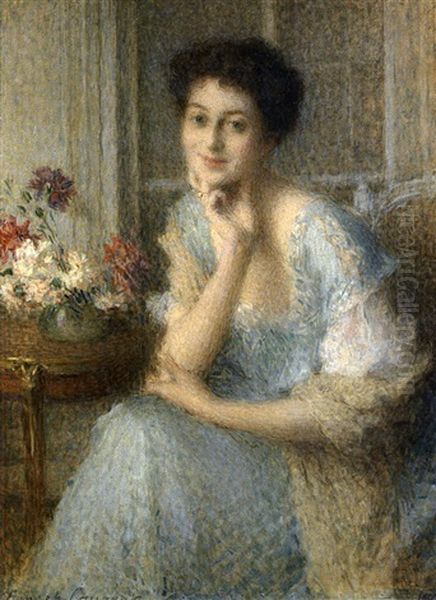 Portrait De Femme - Elise Oil Painting by Ernest Joseph Laurent