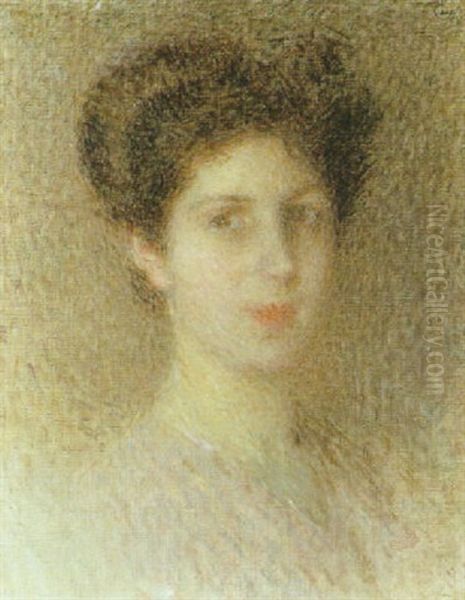 Portrait De Madame Masson Oil Painting by Ernest Joseph Laurent