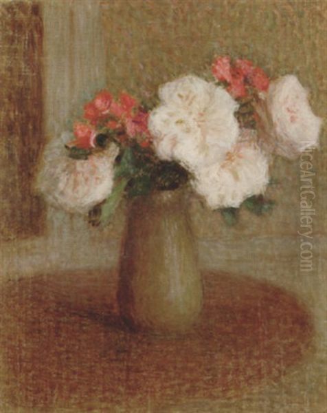 Still Life Of Flowers Oil Painting by Ernest Joseph Laurent