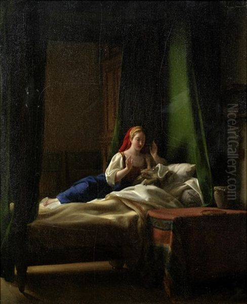 Little Red Riding Hood Oil Painting by Jean Antoine Laurent