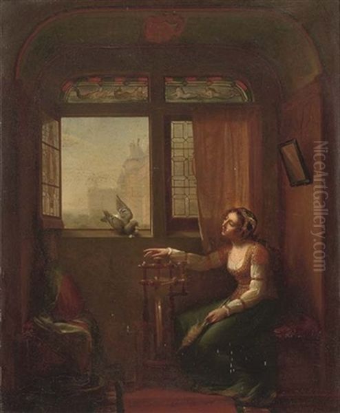 The Love Letter Oil Painting by Jean Antoine Laurent