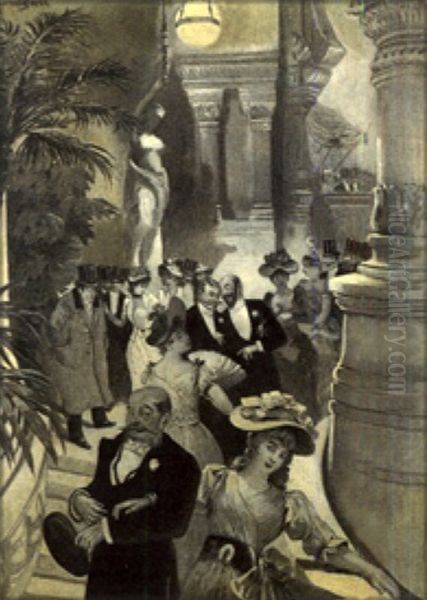 Sortie De Theatre by Lucien Laurent-Gsell