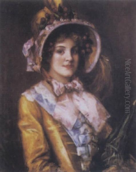 Femme A L'ombrelle Oil Painting by Lucien Laurent-Gsell