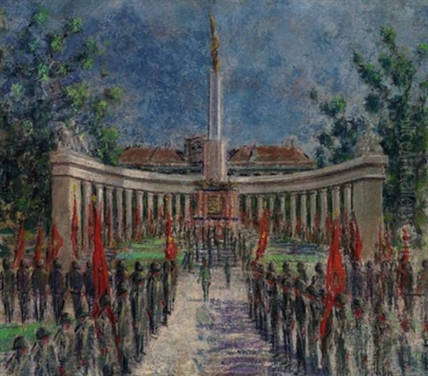 Parade Am Schwarzenbergplatz Oil Painting by Johannes Laurer