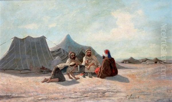 Le Campement Oil Painting by Francois Lauret