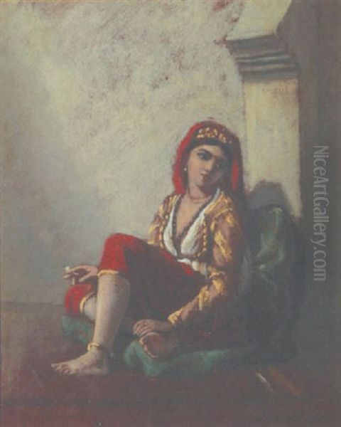 Jeune Femme Au Harem Oil Painting by Francois Lauret