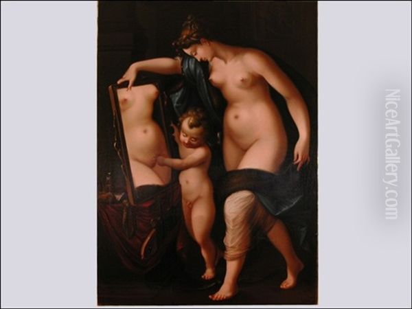 Venus & Amor Oil Painting by Alexander Laureus