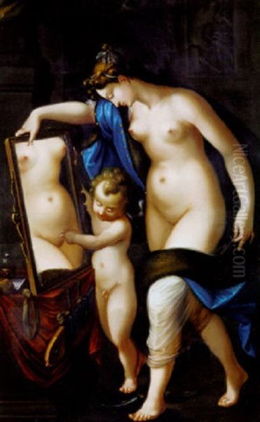 Amor Viser Venus Hendes Spejlbillede Oil Painting by Alexander Laureus