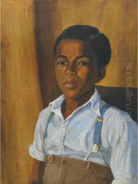 Portrait Of A Young Boy Oil Painting by John Bell-Smith