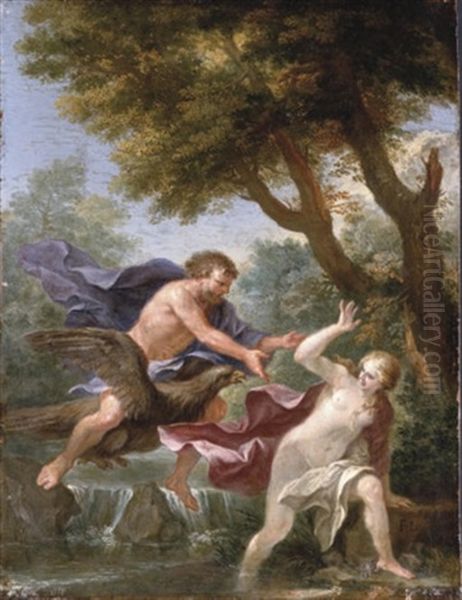 Jupiter And A River Nymph Oil Painting by Filippo Lauri