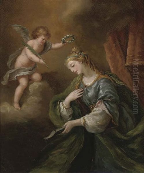 Saint Catherine Oil Painting by Filippo Lauri