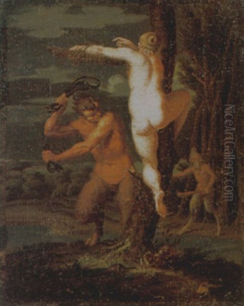 An Allegory Of Chastity Overcome By Lust Oil Painting by Filippo Lauri