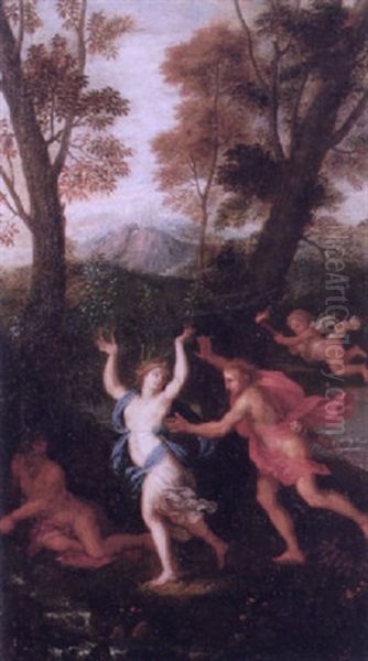 Apollo And Daphne Oil Painting by Filippo Lauri