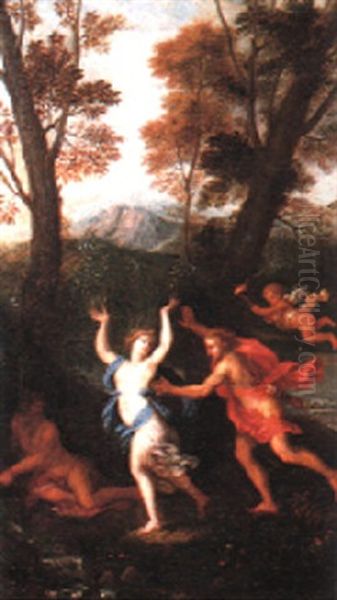 Apollo And Daphne Oil Painting by Filippo Lauri