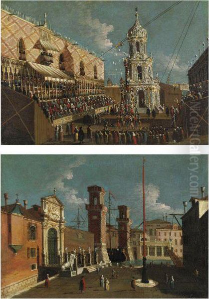 Venezia, Arsenale Oil Painting by Gabriele Bella