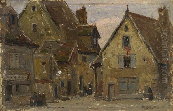 Vieilles Maisons Oil Painting by Charles-Frederic Lauth