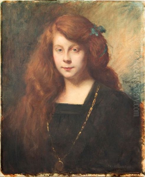 Portrait Presume De Lucie Lauth Oil Painting by Charles-Frederic Lauth