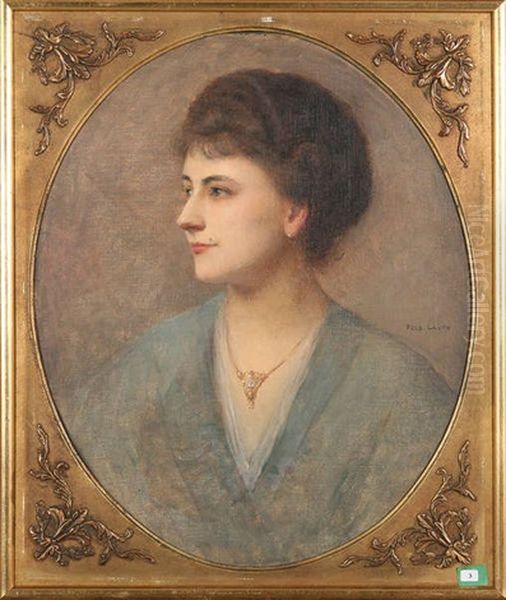 Portrait D'une Dame Oil Painting by Charles-Frederic Lauth