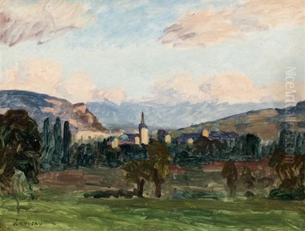 Paysage Savoyard Oil Painting by Abel Louis Alphonse Lauvray