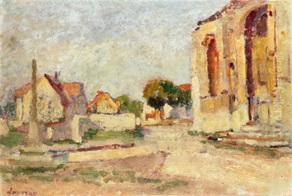 L'eglise Du Village Oil Painting by Abel Louis Alphonse Lauvray