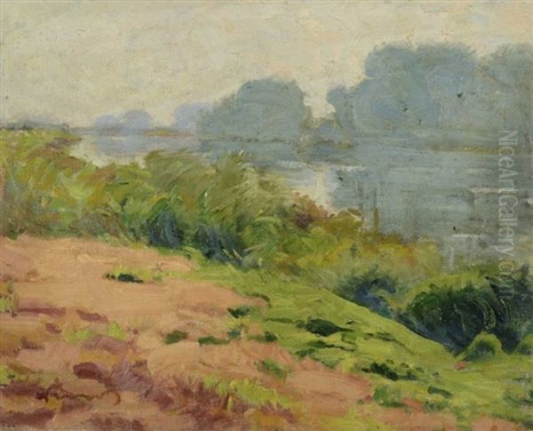 Les Berges Oil Painting by Abel Louis Alphonse Lauvray