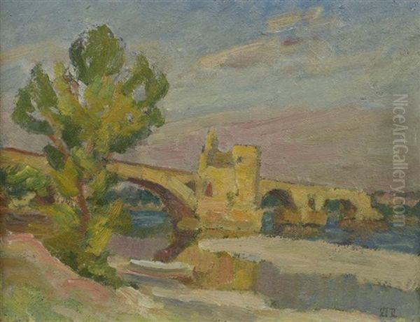 Villeneuve-les-avignon by Abel Louis Alphonse Lauvray