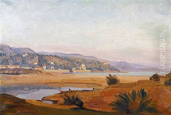 Le Rivage Au Soleil Couchant Oil Painting by Abel Louis Alphonse Lauvray