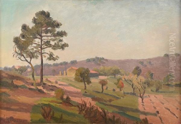 Paysage Oil Painting by Abel Louis Alphonse Lauvray